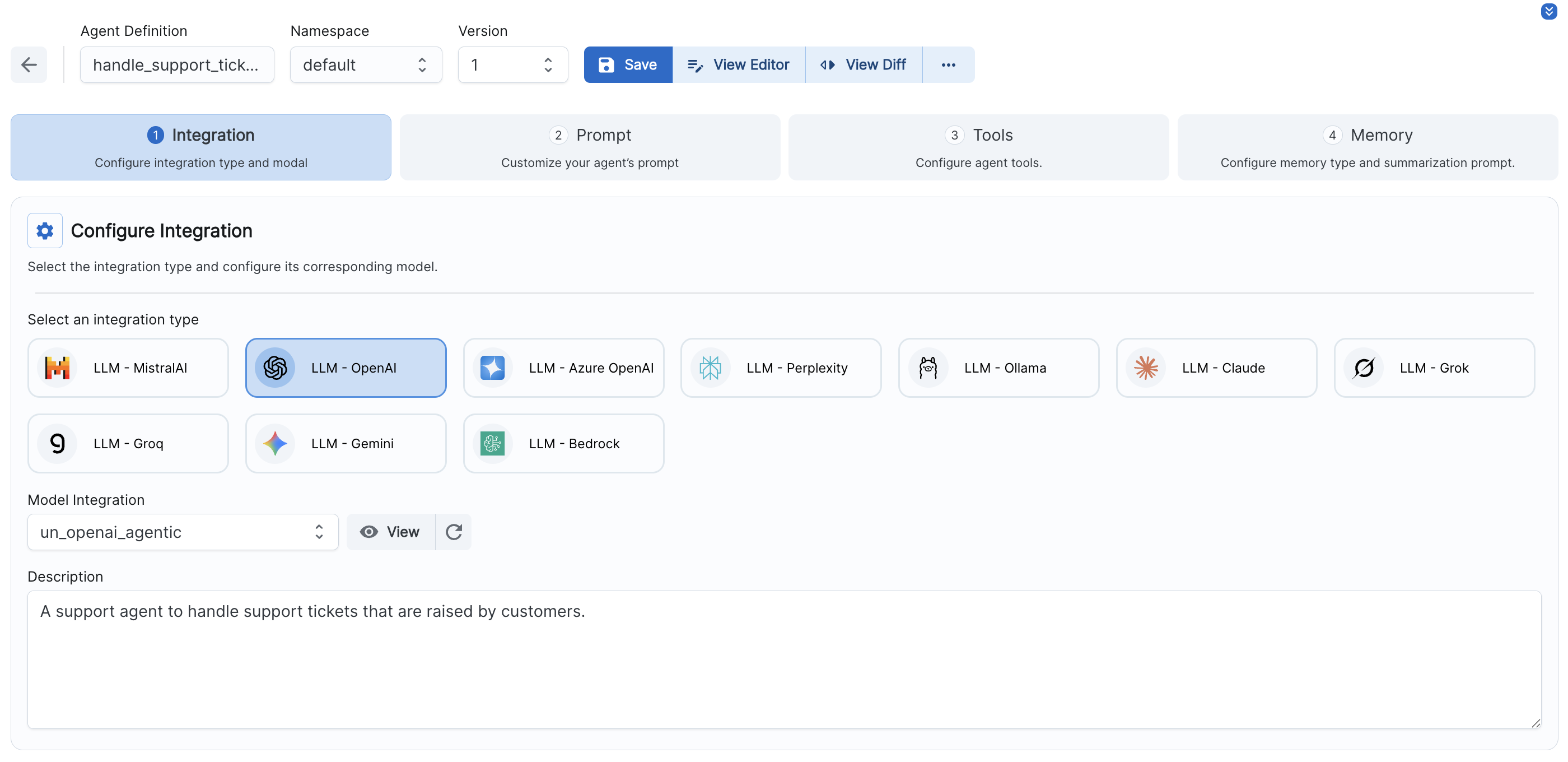 Agentic flow overview in light mode